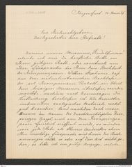 k.k. naturhistorisches Hofmuseum, Intendanzakten 1885-1896 (Hauer), Aktenzahl Z.256.a/1889, Seite 1